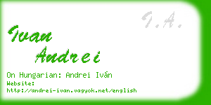 ivan andrei business card